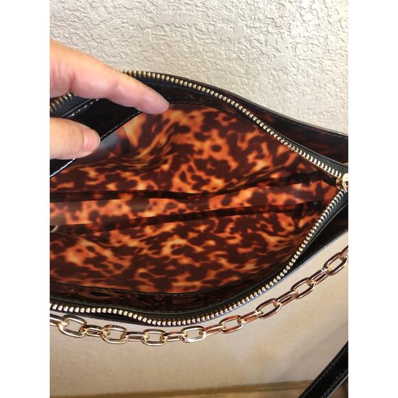 Zara Tortoiseshell Crossbody Bag with Gold Chain - Picture 4 of 11